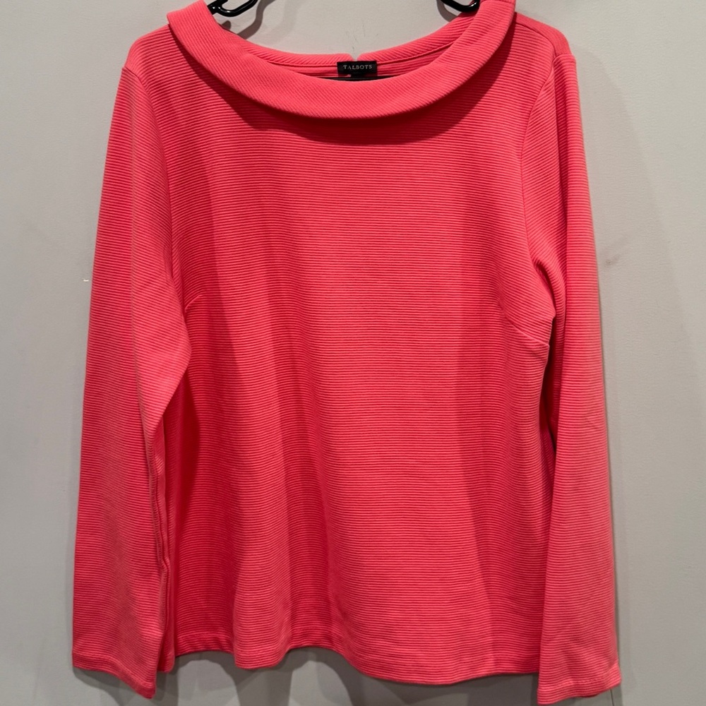 Talbots Pink Sabrina Portrait Collar Top NWT - Picture 3 of 13